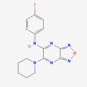 molecular formula C15H15IN6O B5089355 N-(4-iodophenyl)-6-(1-piperidinyl)[1,2,5]oxadiazolo[3,4-b]pyrazin-5-amine 