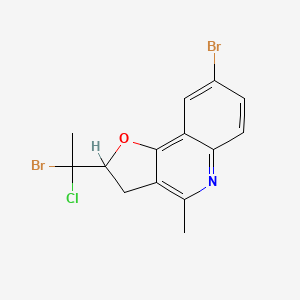 8-bromo-2-(1-bromo-1-chloroethyl)-4-methyl-2,3-dihydrofuro[3,2-c]quinoline