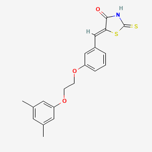 molecular formula C20H19NO3S2 B5089443 5-{3-[2-(3,5-dimethylphenoxy)ethoxy]benzylidene}-2-thioxo-1,3-thiazolidin-4-one 