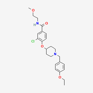 molecular formula C24H31ClN2O4 B5089450 3-chloro-4-{[1-(4-ethoxybenzyl)-4-piperidinyl]oxy}-N-(2-methoxyethyl)benzamide 
