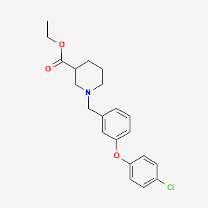 ethyl 1-[3-(4-chlorophenoxy)benzyl]-3-piperidinecarboxylate