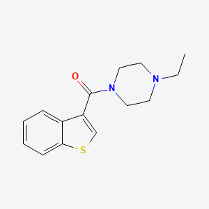 molecular formula C15H18N2OS B5089474 1-(1-benzothien-3-ylcarbonyl)-4-ethylpiperazine 