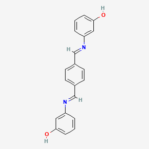 molecular formula C20H16N2O2 B5089475 3,3'-[1,4-phenylenebis(methylylidenenitrilo)]diphenol 