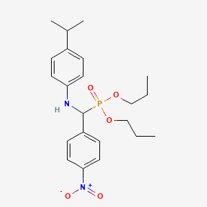 molecular formula C22H31N2O5P B5089477 dipropyl [[(4-isopropylphenyl)amino](4-nitrophenyl)methyl]phosphonate 