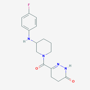 molecular formula C16H19FN4O2 B5089521 6-({3-[(4-fluorophenyl)amino]-1-piperidinyl}carbonyl)-4,5-dihydro-3(2H)-pyridazinone 