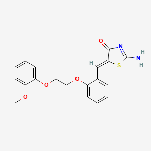 molecular formula C19H18N2O4S B5089529 2-imino-5-{2-[2-(2-methoxyphenoxy)ethoxy]benzylidene}-1,3-thiazolidin-4-one 