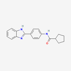 N-[4-(1H-benzimidazol-2-yl)phenyl]cyclopentanecarboxamide
