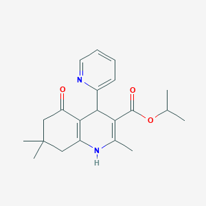 molecular formula C21H26N2O3 B5089541 isopropyl 2,7,7-trimethyl-5-oxo-4-(2-pyridinyl)-1,4,5,6,7,8-hexahydro-3-quinolinecarboxylate 