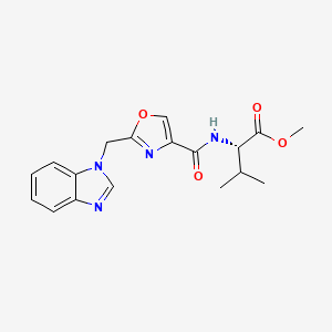molecular formula C18H20N4O4 B5089547 methyl N-{[2-(1H-benzimidazol-1-ylmethyl)-1,3-oxazol-4-yl]carbonyl}-L-valinate 