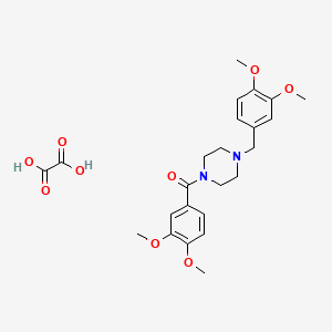 molecular formula C24H30N2O9 B5089552 1-(3,4-dimethoxybenzoyl)-4-(3,4-dimethoxybenzyl)piperazine oxalate 