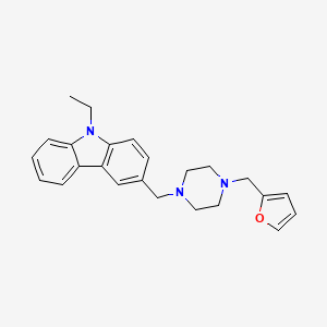 molecular formula C24H27N3O B5089572 9-ethyl-3-{[4-(2-furylmethyl)-1-piperazinyl]methyl}-9H-carbazole 