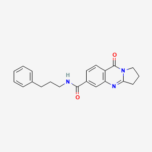 molecular formula C21H21N3O2 B5089578 9-oxo-N-(3-phenylpropyl)-1,2,3,9-tetrahydropyrrolo[2,1-b]quinazoline-6-carboxamide 