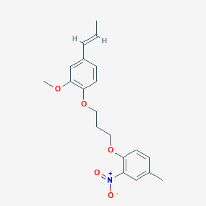 molecular formula C20H23NO5 B5089590 2-methoxy-1-[3-(4-methyl-2-nitrophenoxy)propoxy]-4-(1-propen-1-yl)benzene 