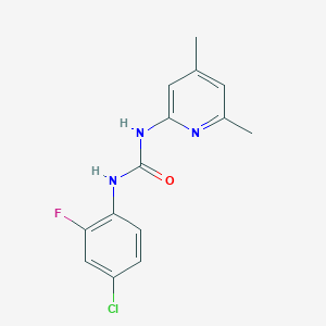 molecular formula C14H13ClFN3O B5089608 N-(4-chloro-2-fluorophenyl)-N'-(4,6-dimethyl-2-pyridinyl)urea 