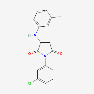 B5089624 1-(3-chlorophenyl)-3-[(3-methylphenyl)amino]-2,5-pyrrolidinedione CAS No. 466684-92-4