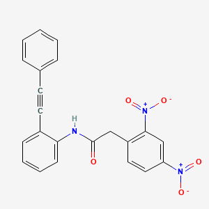molecular formula C22H15N3O5 B5089661 2-(2,4-dinitrophenyl)-N-[2-(phenylethynyl)phenyl]acetamide 