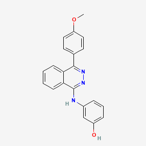 molecular formula C21H17N3O2 B5089675 3-{[4-(4-methoxyphenyl)-1-phthalazinyl]amino}phenol 