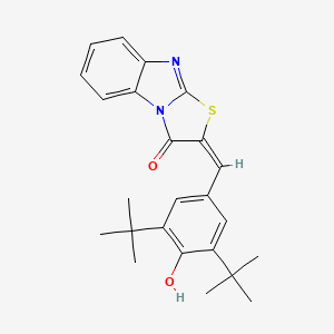 molecular formula C24H26N2O2S B5089698 2-(3,5-di-tert-butyl-4-hydroxybenzylidene)[1,3]thiazolo[3,2-a]benzimidazol-3(2H)-one 