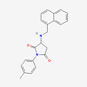 molecular formula C22H20N2O2 B5089701 1-(4-methylphenyl)-3-[(1-naphthylmethyl)amino]-2,5-pyrrolidinedione 