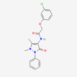 molecular formula C19H18ClN3O3 B5089702 2-(3-chlorophenoxy)-N-(1,5-dimethyl-3-oxo-2-phenyl-2,3-dihydro-1H-pyrazol-4-yl)acetamide 