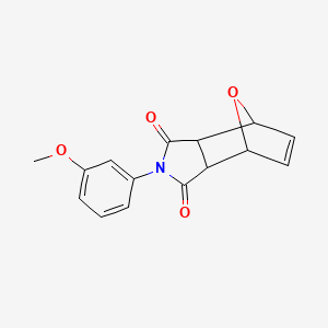 molecular formula C15H13NO4 B5089713 4-(3-methoxyphenyl)-10-oxa-4-azatricyclo[5.2.1.0~2,6~]dec-8-ene-3,5-dione 