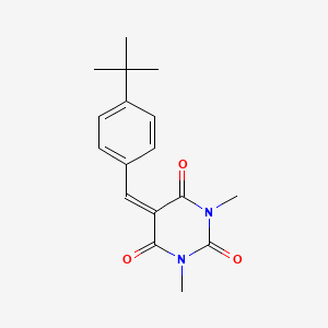 molecular formula C17H20N2O3 B5089717 5-(4-tert-butylbenzylidene)-1,3-dimethyl-2,4,6(1H,3H,5H)-pyrimidinetrione 