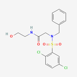 molecular formula C17H18Cl2N2O4S B5089757 N~2~-benzyl-N~2~-[(2,5-dichlorophenyl)sulfonyl]-N~1~-(2-hydroxyethyl)glycinamide 