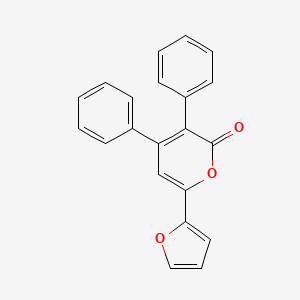 molecular formula C21H14O3 B5089759 6-(2-furyl)-3,4-diphenyl-2H-pyran-2-one 