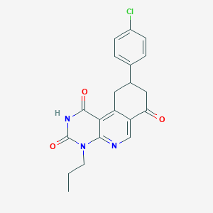 molecular formula C20H18ClN3O3 B5089769 9-(4-chlorophenyl)-4-propyl-9,10-dihydropyrimido[4,5-c]isoquinoline-1,3,7(2H,4H,8H)-trione 