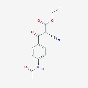 molecular formula C14H14N2O4 B5089770 ethyl 3-[4-(acetylamino)phenyl]-2-cyano-3-oxopropanoate 
