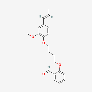 molecular formula C21H24O4 B5089775 2-{4-[2-methoxy-4-(1-propen-1-yl)phenoxy]butoxy}benzaldehyde 