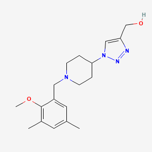 molecular formula C18H26N4O2 B5089805 {1-[1-(2-methoxy-3,5-dimethylbenzyl)-4-piperidinyl]-1H-1,2,3-triazol-4-yl}methanol trifluoroacetate (salt) 