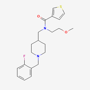 molecular formula C21H27FN2O2S B5089841 N-{[1-(2-fluorobenzyl)-4-piperidinyl]methyl}-N-(2-methoxyethyl)-3-thiophenecarboxamide 