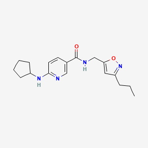 molecular formula C18H24N4O2 B5089847 6-(cyclopentylamino)-N-[(3-propyl-5-isoxazolyl)methyl]nicotinamide 