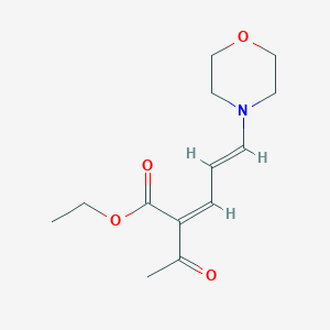 ethyl 2-acetyl-5-(4-morpholinyl)-2,4-pentadienoate