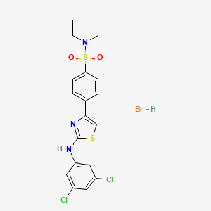 molecular formula C19H20BrCl2N3O2S2 B5089864 4-{2-[(3,5-dichlorophenyl)amino]-1,3-thiazol-4-yl}-N,N-diethylbenzenesulfonamide hydrobromide 