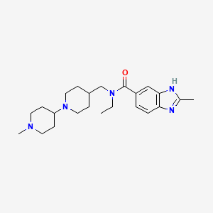 molecular formula C23H35N5O B5089884 N-ethyl-2-methyl-N-[(1'-methyl-1,4'-bipiperidin-4-yl)methyl]-1H-benzimidazole-6-carboxamide 