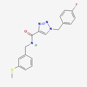 molecular formula C18H17FN4OS B5089888 1-(4-fluorobenzyl)-N-[3-(methylthio)benzyl]-1H-1,2,3-triazole-4-carboxamide 