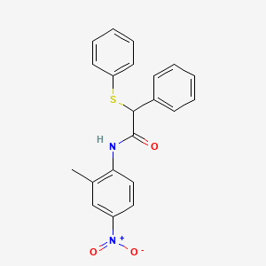 molecular formula C21H18N2O3S B5089937 N-(2-methyl-4-nitrophenyl)-2-phenyl-2-(phenylthio)acetamide 