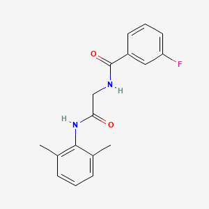 molecular formula C17H17FN2O2 B5089968 N-{2-[(2,6-dimethylphenyl)amino]-2-oxoethyl}-3-fluorobenzamide 