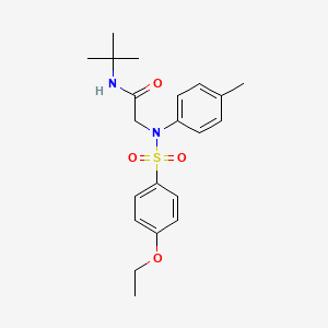 molecular formula C21H28N2O4S B5089980 N~1~-(tert-butyl)-N~2~-[(4-ethoxyphenyl)sulfonyl]-N~2~-(4-methylphenyl)glycinamide 
