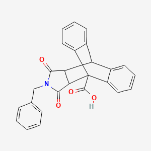 17-benzyl-16,18-dioxo-17-azapentacyclo[6.6.5.0~2,7~.0~9,14~.0~15,19~]nonadeca-2,4,6,9,11,13-hexaene-1-carboxylic acid
