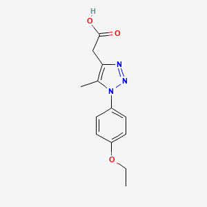 molecular formula C13H15N3O3 B5089991 [1-(4-ethoxyphenyl)-5-methyl-1H-1,2,3-triazol-4-yl]acetic acid 
