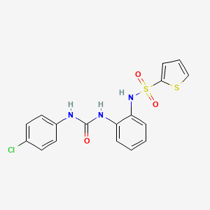 molecular formula C17H14ClN3O3S2 B5090012 N-[2-({[(4-chlorophenyl)amino]carbonyl}amino)phenyl]-2-thiophenesulfonamide 