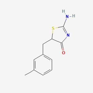 molecular formula C11H12N2OS B5090037 2-imino-5-(3-methylbenzyl)-1,3-thiazolidin-4-one 