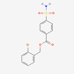 molecular formula C14H12BrNO4S B5090052 2-bromobenzyl 4-(aminosulfonyl)benzoate 