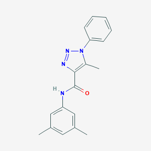molecular formula C18H18N4O B509006 N-(3,5-dimethylphenyl)-5-methyl-1-phenyl-1H-1,2,3-triazole-4-carboxamide CAS No. 866871-75-2