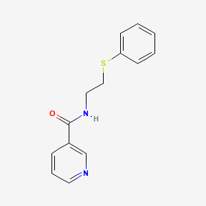 molecular formula C14H14N2OS B5090079 N-[2-(phenylthio)ethyl]nicotinamide 