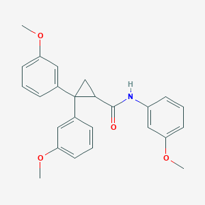 molecular formula C25H25NO4 B5090091 N,2,2-tris(3-methoxyphenyl)cyclopropanecarboxamide CAS No. 6367-84-6