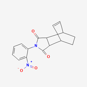molecular formula C16H14N2O4 B5090098 4-(2-nitrophenyl)-4-azatricyclo[5.2.2.0~2,6~]undec-8-ene-3,5-dione 